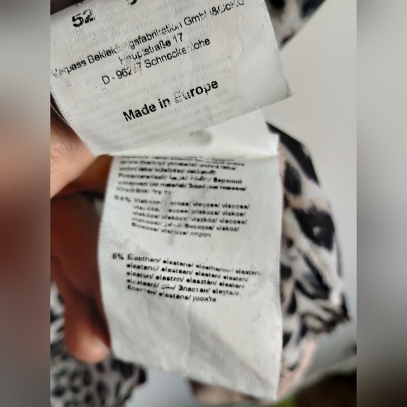 Verpass mixed media top leopard animal print pastel pink plus size 22 blouse - Picture 7 of 12